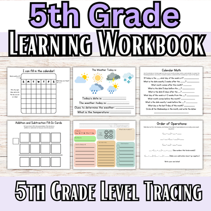 5th GRADE My Graded Hands on Workbooks- (Learning Books)
