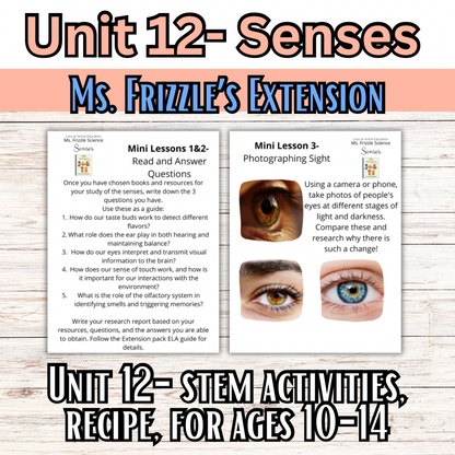 Ms. Frizzle's Elementary Science Curriculum- Extension Pack (Ages 10-14, 4th-8th grade)