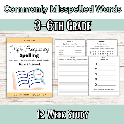 Spelling: Commonly Misspelled Words (3-6th)