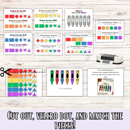 Preschool and Toddler Colors and Shapes TRACING and BUSY BOOK!