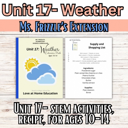 Ms. Frizzle's Elementary Science Curriculum- Extension Pack (Ages 10-14, 4th-8th grade)