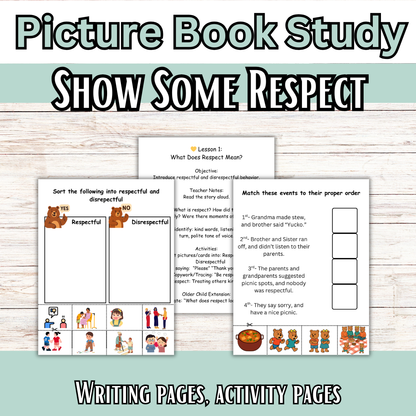 The Berenstain Bears Show Some Respect- Literature Mini Study (Character Studies)