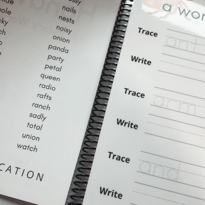 Manuscript Vocabulary Words (Handwriting L3)