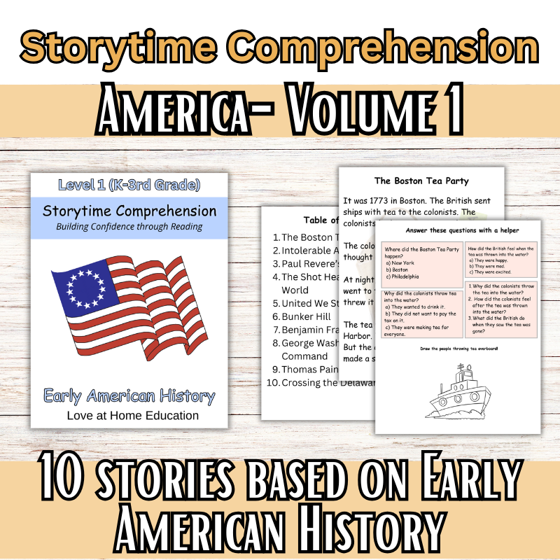 Storytime Comprehension: Inspiring Confidence in Young Readers (America Volume 1, Reading Comprehension) K-6th Grade