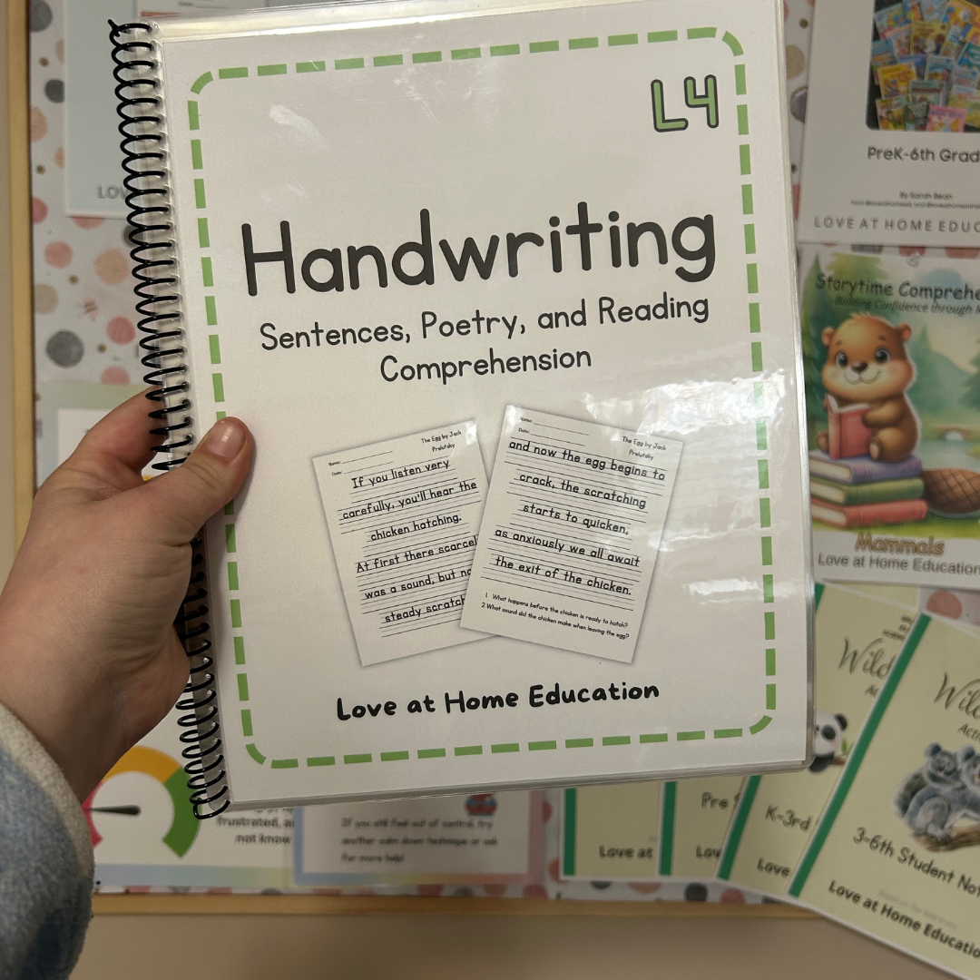 Manuscript Sentences, Poetry, and Reading Comprehension (Handwriting L4)