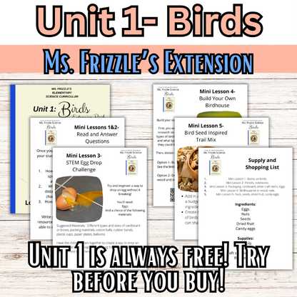 Ms. Frizzle's Elementary Science Curriculum- Extension Pack (Ages 10-14, 4th-8th grade)