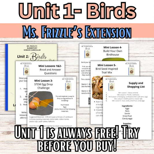Ms. Frizzle's Elementary Science Curriculum- Extension Pack (Ages 10-14, 4th-8th grade)