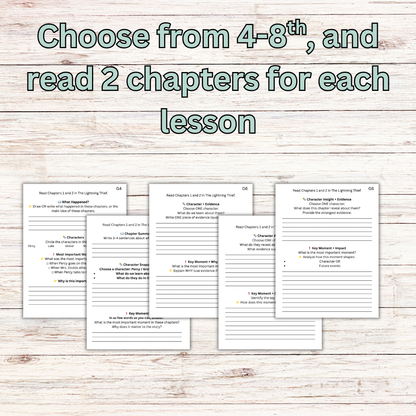Percy Jackson and the Lightning Thief: 4-8th Grade Novel Study