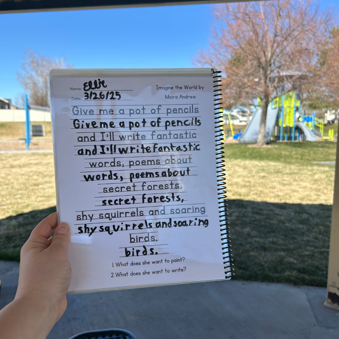 Manuscript Sentences, Poetry, and Reading Comprehension (Handwriting L4)