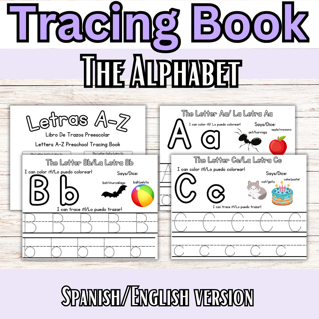 Preschool and Toddler Alphabet TRACING and BUSY BOOK!