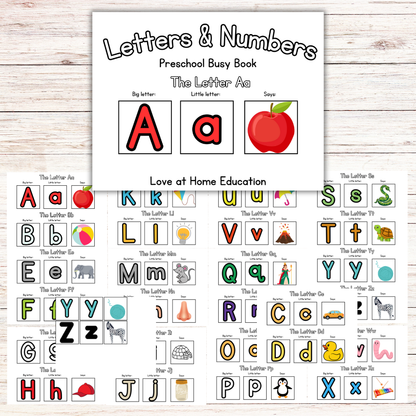 Preschool and Toddler Alphabet TRACING and BUSY BOOK!