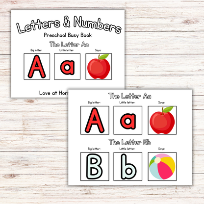 Preschool and Toddler Alphabet TRACING and BUSY BOOK!