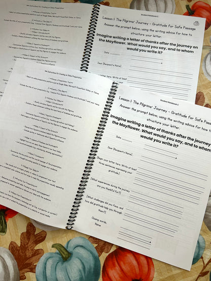 Thankful for Thanksgiving: Thanksgiving Homeschool Unit Study Collection (K-8th)