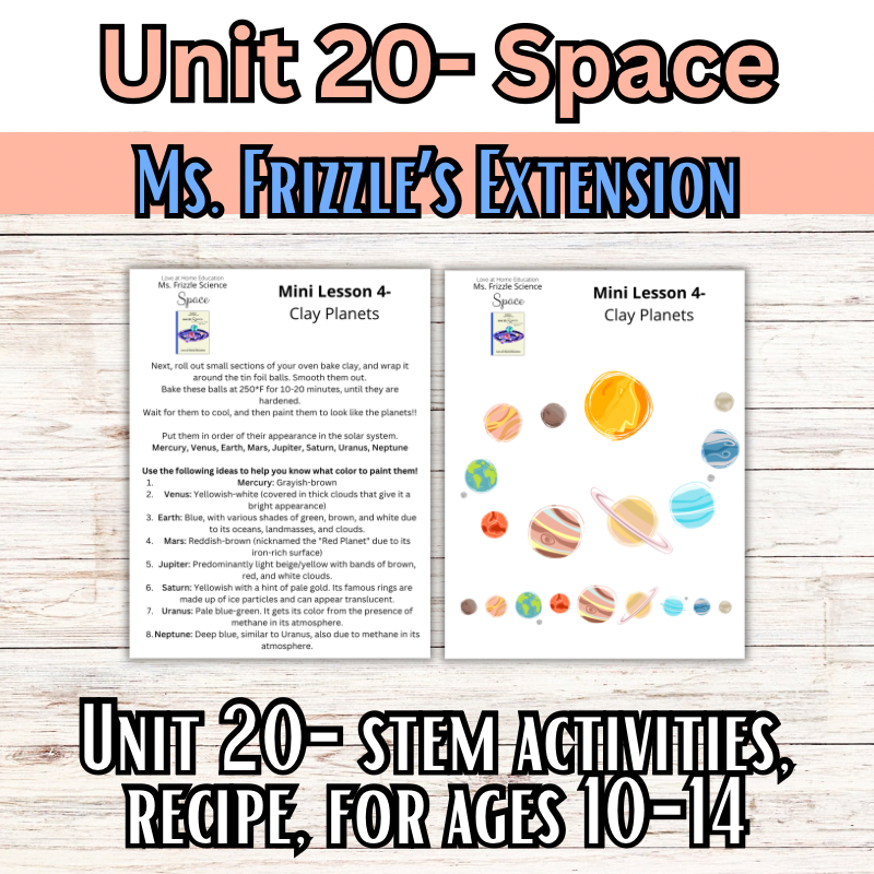 Ms. Frizzle's Elementary Science Curriculum- Extension Pack (Ages 10-14, 4th-8th grade)