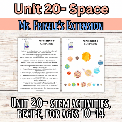 Ms. Frizzle's Elementary Science Curriculum- Extension Pack (Ages 10-14, 4th-8th grade)