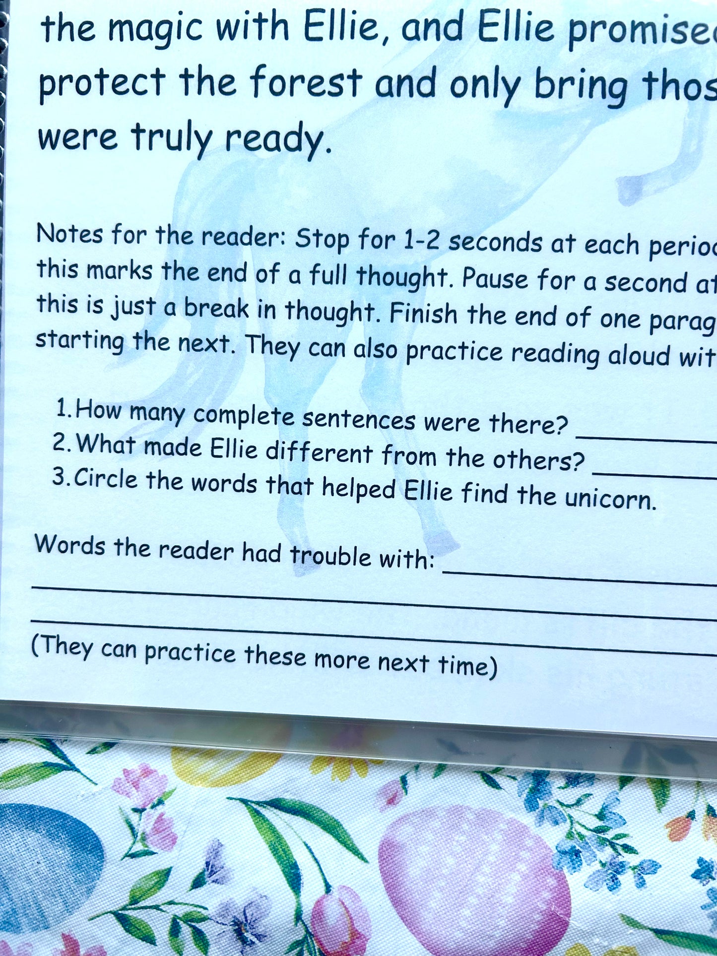 Reading Fluency & Pacing Book- Mythical Creatures