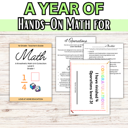 Hands on Math Learning Books (K-4)