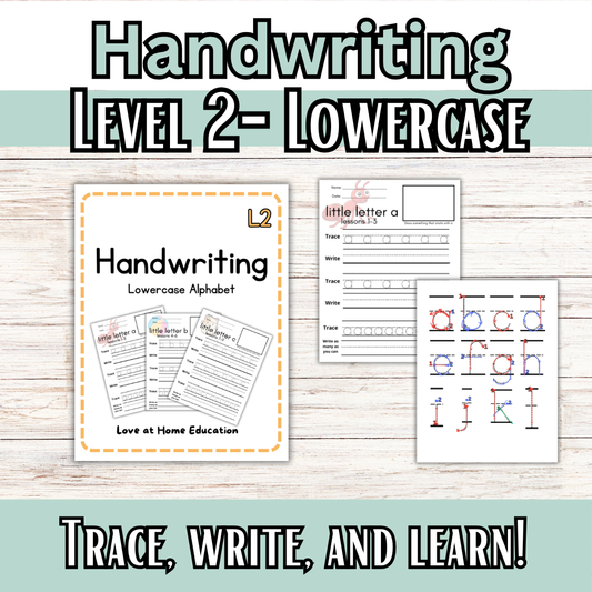 Manuscript Lowercase and Uppercase Letters (Handwriting L2)