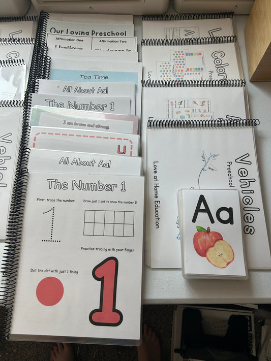 The TikTok Preschool Bundle (Full Preschool Curriculum, Calm Down Corner Posters, and Tracing Books)
