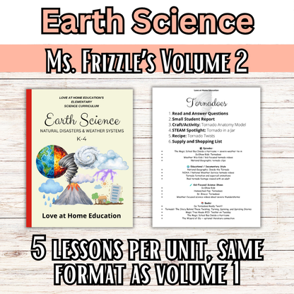 Ms. Frizzle Earth Science Addition (8 units) (K-4th) Volume 2: Units 1-8