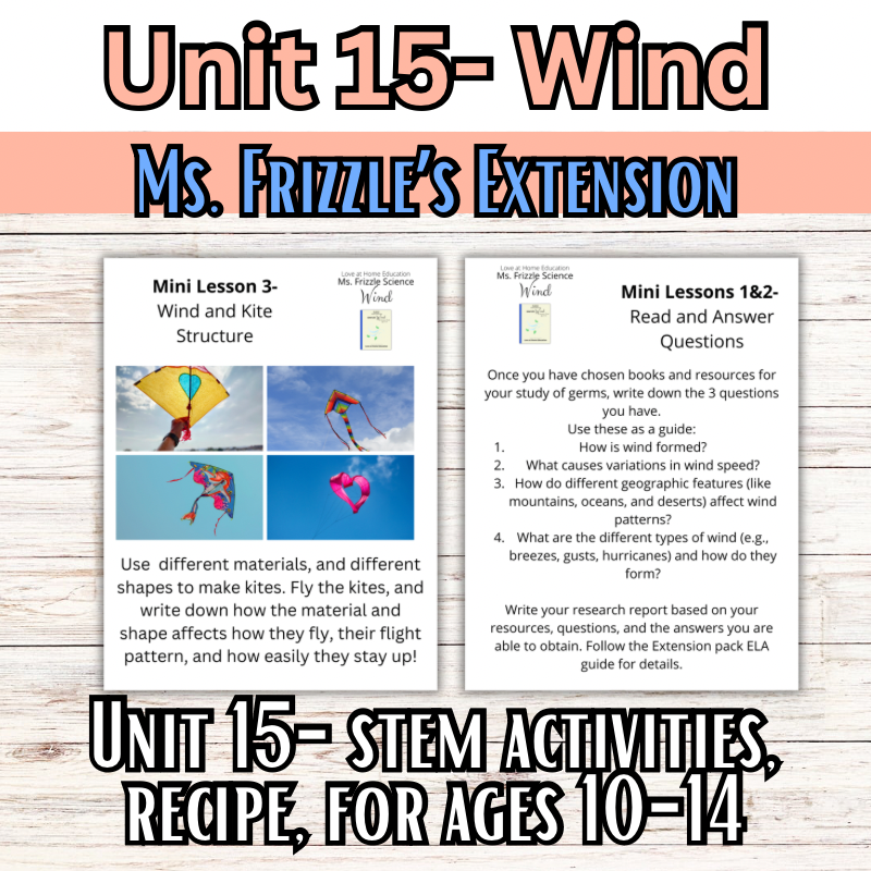 Ms. Frizzle's Elementary Science Curriculum- Extension Pack (Ages 10-14, 4th-8th grade)