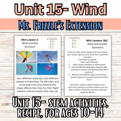 Ms. Frizzle's Elementary Science Curriculum- Extension Pack (Ages 10-14, 4th-8th grade)