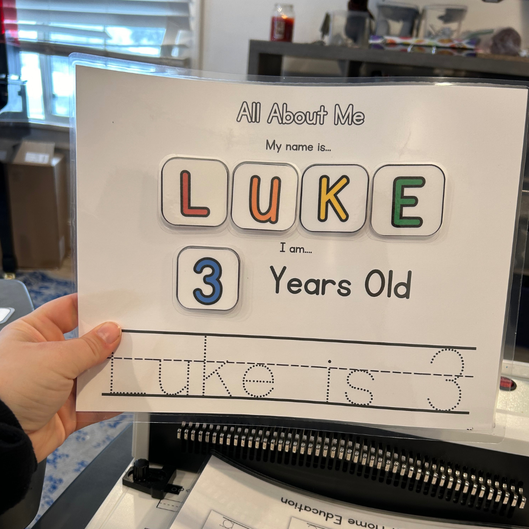 Personalized All About Me, Name Pages