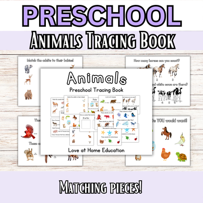 About Animals Tracing and Busy Books