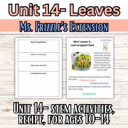 Ms. Frizzle's Elementary Science Curriculum- Extension Pack (Ages 10-14, 4th-8th grade)