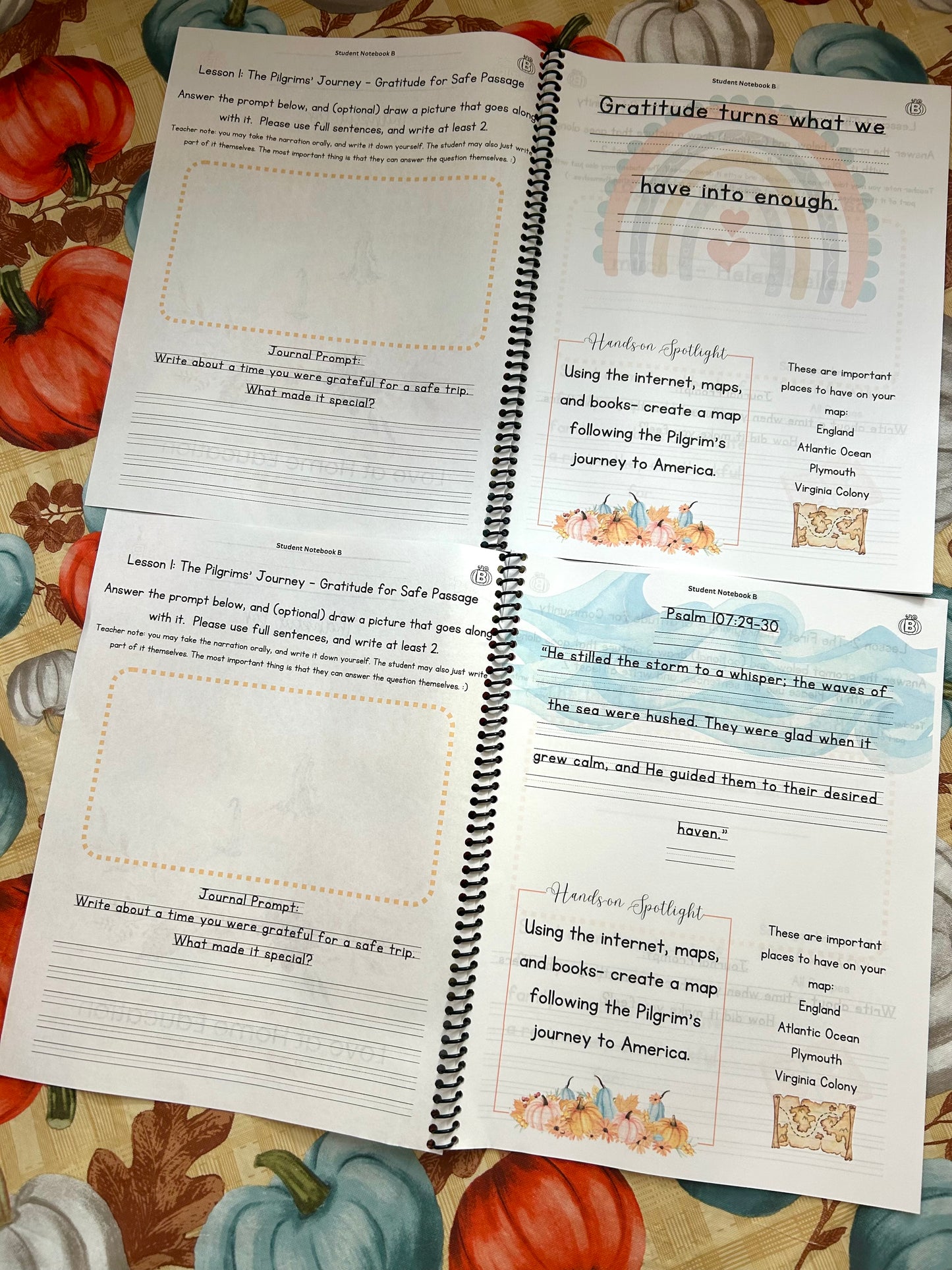 Thankful for Thanksgiving: Thanksgiving Homeschool Unit Study Collection (K-8th)