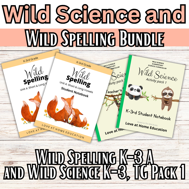 Wild Spelling and Science Bundle: Part A and K-3