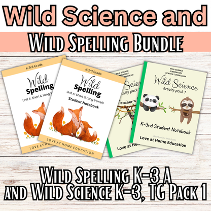 Wild Spelling and Science Bundle: Part A and K-3
