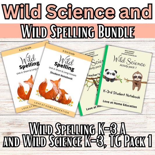 Wild Spelling and Science Bundle: Part A and K-3