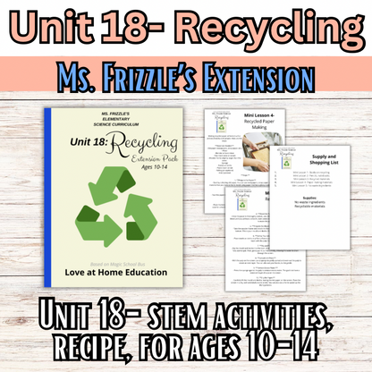 Ms. Frizzle's Elementary Science Curriculum- Extension Pack (Ages 10-14, 4th-8th grade)