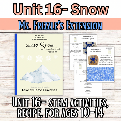 Ms. Frizzle's Elementary Science Curriculum- Extension Pack (Ages 10-14, 4th-8th grade)