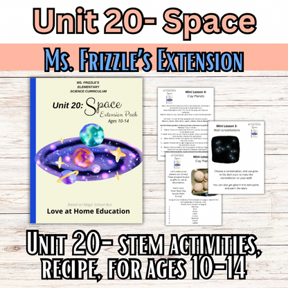 Ms. Frizzle's Elementary Science Curriculum- Extension Pack (Ages 10-14, 4th-8th grade)