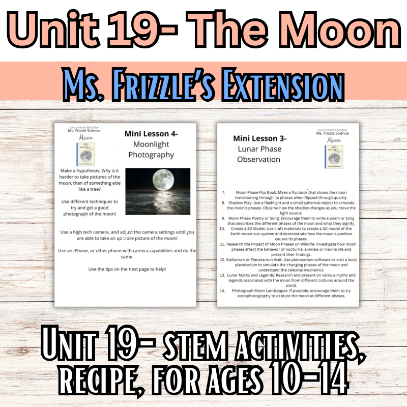 Ms. Frizzle's Elementary Science Curriculum- Extension Pack (Ages 10-14, 4th-8th grade)