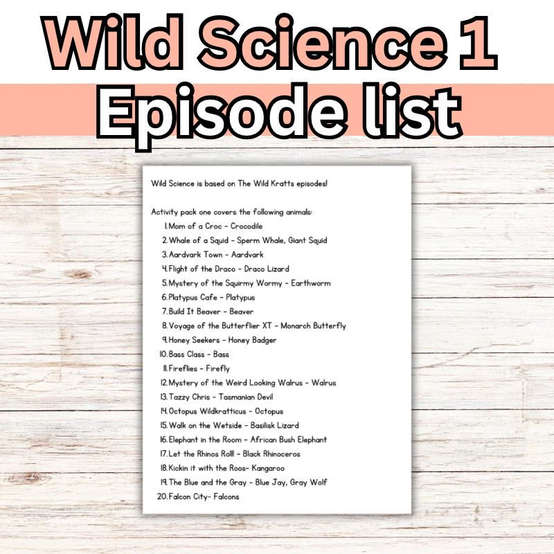 Wild Science: Elementary Science Curriculum: Activity Book 1