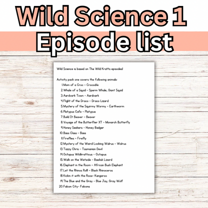 Wild Science: Elementary Science Curriculum: Activity Book 1