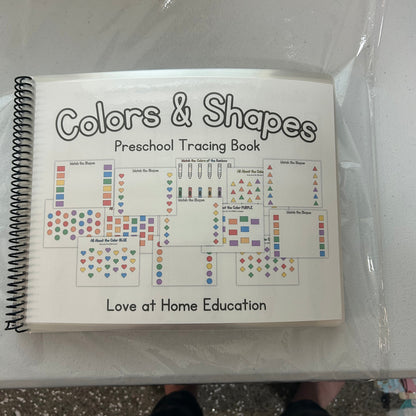 Preschool and Toddler Colors and Shapes TRACING and BUSY BOOK!