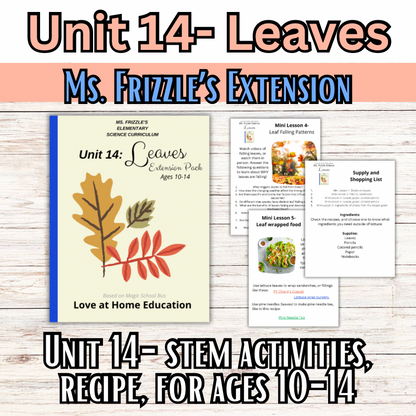 Ms. Frizzle's Elementary Science Curriculum- Extension Pack (Ages 10-14, 4th-8th grade)