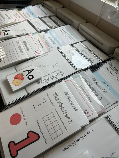 The TikTok Preschool Bundle (Full Preschool Curriculum, Calm Down Corner Posters, and Tracing Books)