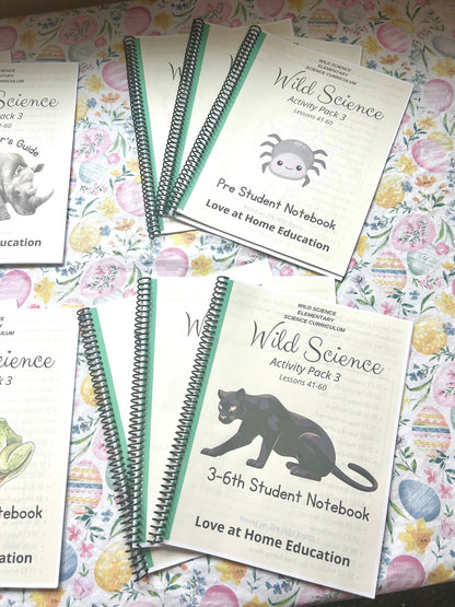 Wild Science 1-3 Bundle: Elementary Science Curriculum: Activity Books (60 Lessons)