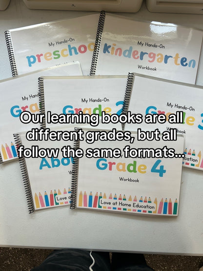 My Graded Hands on Workbooks- Preschool-5th Grade (Learning Books) Bundle