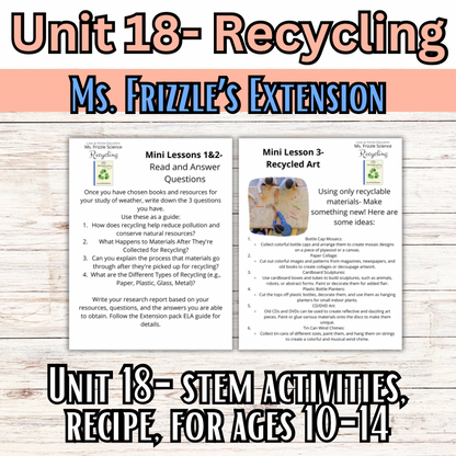 Ms. Frizzle's Elementary Science Curriculum- Extension Pack (Ages 10-14, 4th-8th grade)