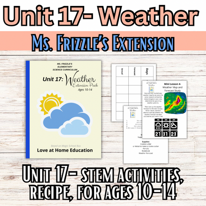 Ms. Frizzle's Elementary Science Curriculum- Extension Pack (Ages 10-14, 4th-8th grade)