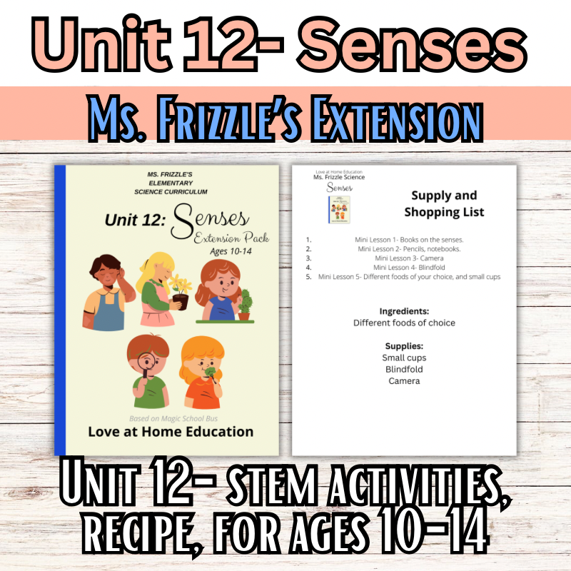 Ms. Frizzle's Elementary Science Curriculum- Extension Pack (Ages 10-14, 4th-8th grade)