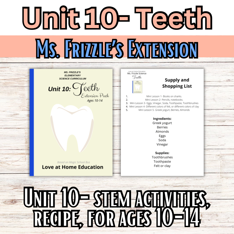 Ms. Frizzle's Elementary Science Curriculum- Extension Pack (Ages 10-14, 4th-8th grade)