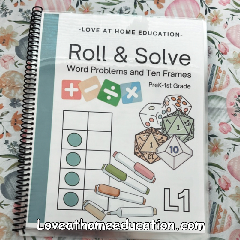Roll & Solve: Reusable Math Book- PreK-1st Grade Level 1