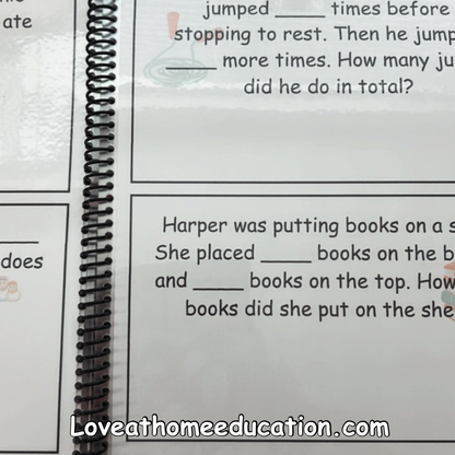Roll & Solve: Reusable Math Book- PreK-1st Grade Level 1